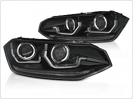 Přední světlomety, světla, lampy Volkswagen Polo VI 2G 2017-, LED, SEQ, černé