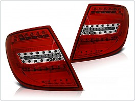 Zadní světla LED BAR, Mercedes W204, C-Classe, COMBI 2007-2010, červená, čirá LDME83