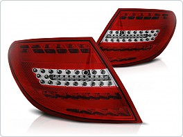 Zadní světla LED BAR, Mercedes W204, C-Classe, sedan, 2007-2010, červené, bílé LDME71