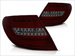 Zadní světla LED BAR, Mercedes W204, C-Classe, sedan, 2007-2010, červené, kouřové LDME72