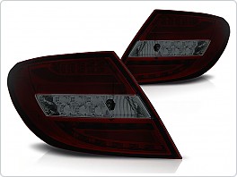 Zadní světla LED, Mercedes W204, C-Classe, sedan, 2007-2010, červené, kouřové LDME69