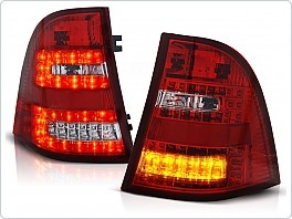 Zadní světla, lampy LED Mercedes ML W163, 1998-2005, čiré, červené LDME21
