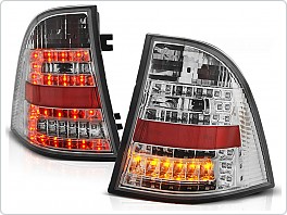 Zadní světla, lampy LED Mercedes ML W163, 1998-2005, čiré, chrom LDME23