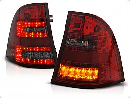 Zadní světla, lampy LED Mercedes ML W163, 1998-2005, kouřové, červené LDME22