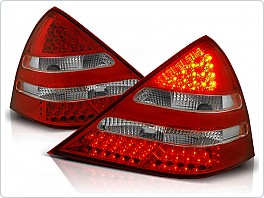 Zadní světla, lampy LED Mercedes R170 SLK, 1996-2004, čiré, červené LDME12