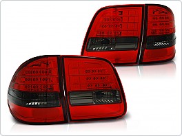 Zadní světla, lampy LED Mercedes W210 Combi, E-classe, 1995-2002, červené, kouřové LDME90