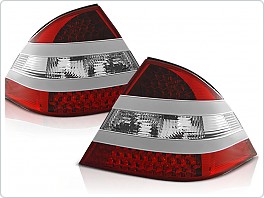 Zadní světla, lampy LED Mercedes W220, S-class, 1998-2005, čiré, bílé, červené LDME06