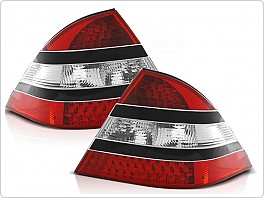 Zadní světla, lampy LED Mercedes W220, S-class, 1998-2005, čiré, černé, červené LDME07