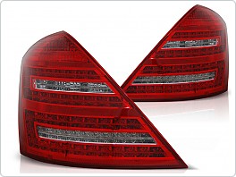 Zadní světla, lampy LED Mercedes W221, S-class, 2005-2009, bílé, červené LDME50