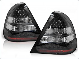 Zadní světlomety, světla, lampy LED Mercedes W202, C-class, 1993-2000, čiré, černé LDME15