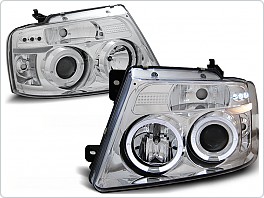 Přední světla Ford F-150 MK11, 2004-2008, Angel Eyes, chrom LPFO39