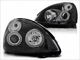 Přední světlomety, světla, lampy Renault Clio II, 2001-2005, Angel Eyes, CCFL černé black, LPRE32