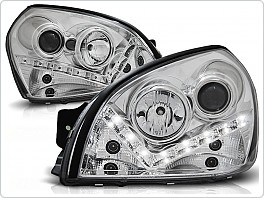 Přední světla Hyundai Tucson, 2004-2010, LED Daylight, chrom LPHU04