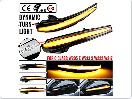 Led dynamické blinkry do zrcátek, Mercedes C W205, E W213, S W222, GLC, V W447,