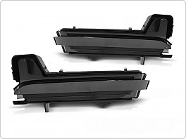 Boční LED dynamické blinkry do zrcátek, BEZ AREA VIEW, Škoda Kodiaq 2016-, Škoda Karoq 2017-, kouřové