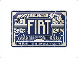 Plechová cedule Fiat Since 1899, 20x30cm