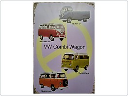 Plechová cedule VW Combi Wagon, 20x30 cm