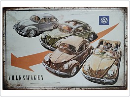 Plechová cedule VW Beetle, 20x30 cm