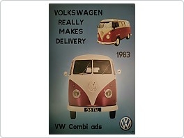 Plechová cedule VW T2, Delivery, 20x30 cm