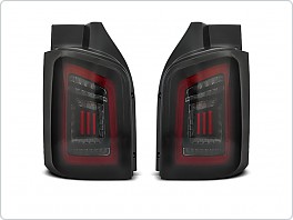 ZADNÍ SVĚTLA VW T5 2003-2015, LED BAR, kouřové, červené