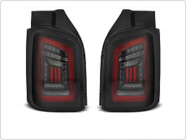 ZADNÍ SVĚTLA VW T5 2003-2015, LED BAR, černo červené