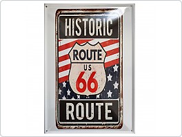 Plechová cedule Route 66, 20x30cm