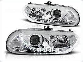 Přední světla Alfa Romeo 156, 1997-2003, LED Daylight, chrom LPAR01