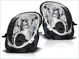 Přední světla Alfa Romeo MiTo 2008-, LED Dylight, chrom s denním svícením LPAR05