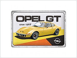 Plechová cedule Opel GT, 20x30cm
