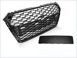 Přední maska Audi A4, B9, 2015-2019, RS4 styl, leskle černá