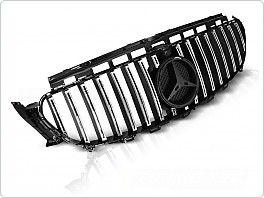 Přední maska Mercedes W213, 2016-2018, GT-R styl, chromově černá