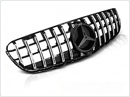 Přední maska Mercedes GLC W253 2015-, GT-R styl, chromově lesklá černá