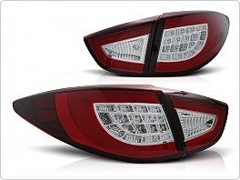 Zadní světla, lampy LED Hyundai ix35, 2009-2013, čiré, chrom, červené LDHU04