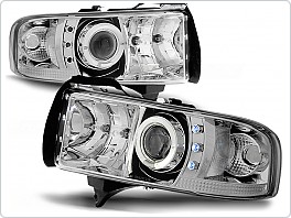Přední světla Dodge Ram, 1994-2001, Angel Eyes, chrom + diody LPDO01
