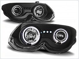 Přední světlomety Chrysler 300M, 1999-2004, Angel Eyes, černé black LPCH14