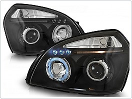 Přední světla, světlomety, lampy Hyundai Tucson, 2004-2010, Angel Eyes, černé black LPHU02