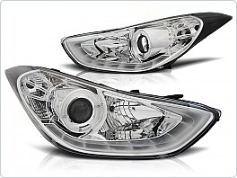 Přední světla Hyundai Elentra 2010-, LED Daylight, chrom LPHU08