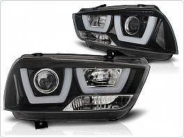 Přední světla Dodge Charger LX 2011-2015, U-LED Bar, černé, LPDO14