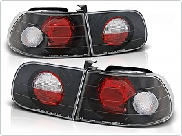 Zadní světla, lampy Honda Civic, 1992-1995, 3dveř, čiré, černé black LTHO10