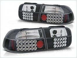 Zadní světla, lampy LED Honda Civic, 1991-1995, 3dveře, čiré, černé LDHO04