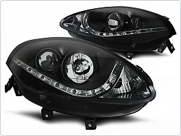 Přední světlomety, světla, lampy Fiat Bravo, 2007-, LED Daylight, černé black LPFI18