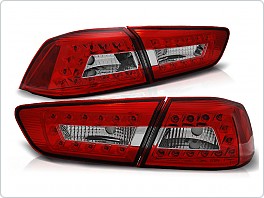Zadní světla, lampy LED Mitsubischi Lancer 8, 2008-2011, čiré, červené LDMI04