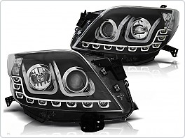 Přední světlomety, světla, lampy Toyota Land Cruiser 150, 2009-, TUBE ligt, černé black LPTO29