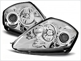 Přední světla Mitsubishi Eclipse, D50, 2000-2005, Angel Eyes, chrom LPMI05