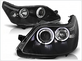 Přední světlomety Citroen C4, 2004-2010, Angel Eyes, černé black LPCI10