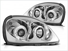 Přední světla Toyota Yaris, 1999-2003, Angel Eyes, chrom LPTO01