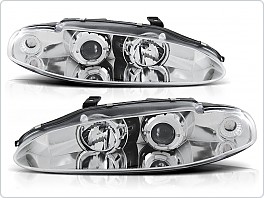Přední světla Mitsubishi Eclipse, 1995-1996, Angel Eyes, chrom LPMI01