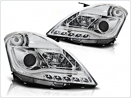 Přední světla Suzuki Swift 2010- Tuning Tube LED light, chrom LPSI03