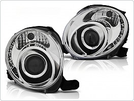 Přední světla Fiat 500, 2007-, LED, chrom LPFI23