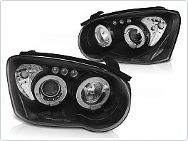 Přední světla Subaru Impreza 2003-2005, Angel Eyes, černé, LPSU04